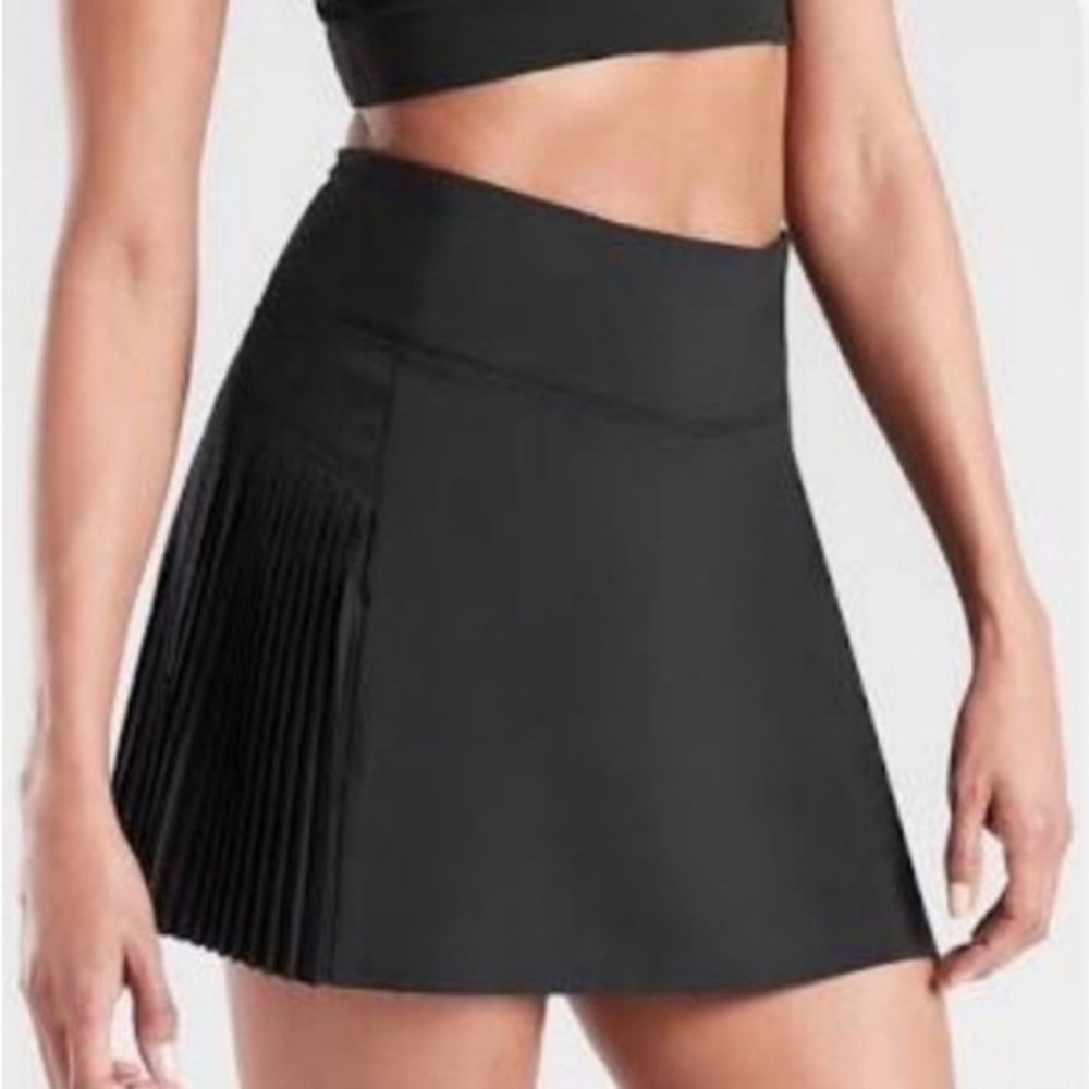 Athleta Black Pleated Skirt